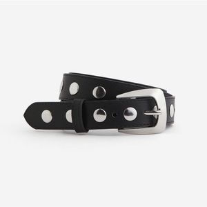 Black and silver studded belt